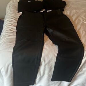 Brand new pleather in front black pants. Chico’s brand 3 pair available